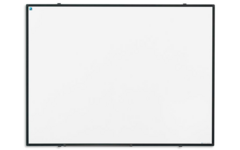 Whiteboard, wit emaille, Softline 8 mm - zwart profiel, 60x90 cm