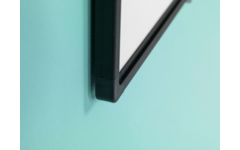 Whiteboard, wit emaille, Softline 8 mm - zwart profiel, 90x180 cm