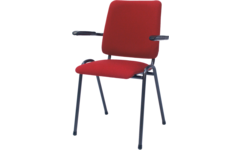 Stoel Time out, stoffen rug + zitting, armleggers en viltdoppen