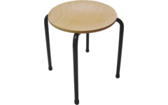 Taboeret Workforce hoogte 50 cm blank beuken zitting