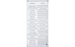 Presentiebord 20 pos. 24 x 52,5 cm incl. 20 blanco naamplaatjes