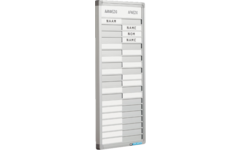 Presentiebord 20 pos. 24 x 52,5 cm incl. 20 blanco naamplaatjes