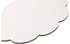 Whiteboard Chameleon emaille gedachtenwolk met zwarte rand 58 × 88 cm