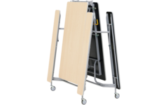 Rechthoekige tafel met banken, 307 x 70-75 x 150 cm (LxBxH)(vaste bank!)