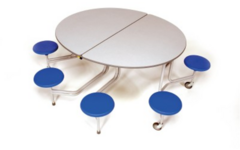 Ronde tafel, 8-zitter H61 136cm x 153cm x 61cm