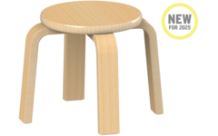 Kruk stapelbaar, hout, 31 cm, set van 4 stuks, PT1389
