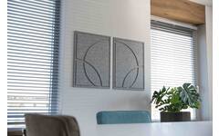 GEO 2 luik -Acoustic Art - Grijs, 2 stuks, 80x60 cm