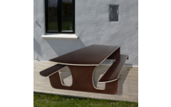 Opklap picknick bank voor buiten L130XB120XH72 cm outdoor, inclusief montage