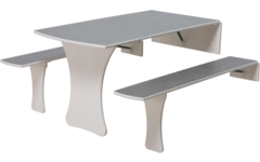 Opklapbank los Lengte 120xH32 cm, inclusief montage