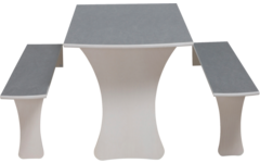 Opklapbank los Lengte 120xH32 cm, inclusief montage
