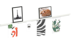 Info Rail+, wit 200 cm, inclusief