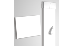 Card Rail wit, 114 cm, inclusief bevestigingsmateriaal en magneetjes