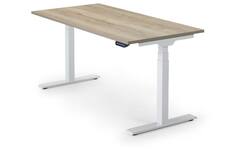 Bureau S-Line, Oak light, onderstel wit, 160x80 cm