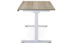 Bureau S-Line, Oak light, onderstel wit, 160x80 cm