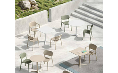 Stoel Nuta, zonder armleggers, Lime 35, set van 4 stoelen