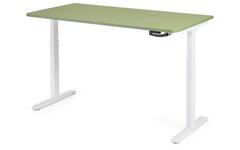 Bureau S-Light slinger, 160x80 cm, wit frame, groen blad (Taiga)