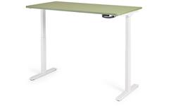 Bureau S-Light slinger, 160x80 cm, wit frame, groen blad (Taiga)