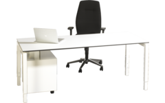 Werkplek Arca 180 x 80 cm melamine, instelb. 62-82 cm