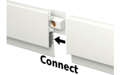 Info Rail wit 200 cm (inclusief bevestigingsmateriaal en eindkappen)