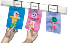 Info Rail me wit 200 cm (inclusief bevestigingsmateriaal en eindkappen)