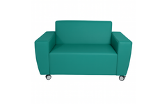 Bank Rolo 1,5-zits Loveseat, geremde wielen, stof 8x32M4121 trendgroen