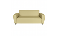 Bank Rolo 2-zits, geremde wielen, stof 8x 32M4869 groen beige