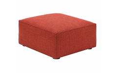 Zitelement Harley | Hocker, Stofgroep Harlow Reishi, zwarte doppootjes