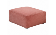 Zitelement Harley | Hocker, Stofgroep Harlow Reishi, zwarte doppootjes
