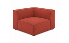 Zitelement Harley | Corner, Stofgroep Harlow Reishi, zwarte doppootjes