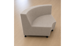 Zitelement Daan, hoek, 1/4 rond, diameter 160 cm, stof Adore