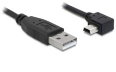 USB kabel  A - USB B mini B5 kabel (haaks)