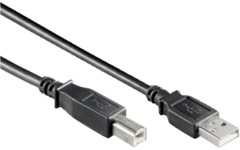 USB kabel High Quality  A male - USB B male 2.0 (zwart) - 5 meter