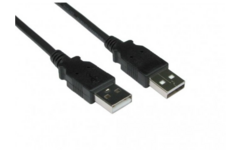 USB kabel 2.0 - A male - USB A male zwart 1.0 meter