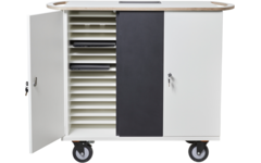 Lumaz Houten Oplaadkar LMZ32-H/Cap. 32 devices/Max. 16"/Kleur wit