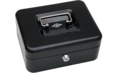 Geldkoffer met slot 20 x 16 x 9 cm zwart