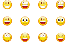 Beloningsstickers Kanjersmileys 384 , 12 motieven, 240 stuks