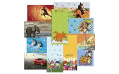 Mix verzamelkaarten 789: 11 motieven 10 x 21 cm, 22 stuks