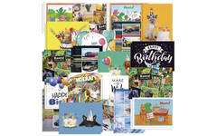 Ansichtkaarten 5415 Felicitatieteksten Mix, 20 motieven, 40 stuks