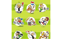 Beloningsstickers 265 Voetballers fantasie, 40 motieven, 800 stuks