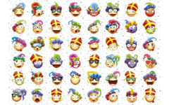 Beloningsstickers 112 Sinterklaas smileys 48 motieven, 960 stickers
