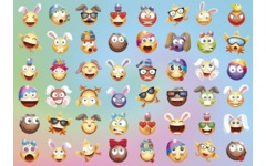 Beloningsstickers 103 Paas smileys 48 motieven, 960 stickers