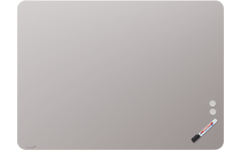 Glasbord Legamaster mat 90 x 120 cm Warm Grey (ronde hoek)
