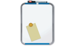 Whiteboard/wisbord magnetisch 22 x 28 cm, per stuk