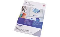 Inbindomslag A4 transparant PVC 180 micron, 100 stuks