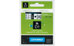Lettertape Dymo 12 mm D1 rood/zwart