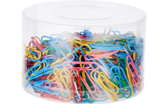 Paperclip gekleurd, 500 stuks ass.