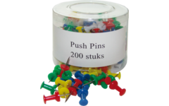 Pushpins ass. kleuren 200 stuks