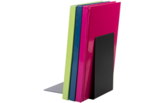 Boekensteun metaal 90 x 140 x 140 mm zwart, per set