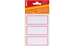 Schoollabels rood 34 x 78 mm, 18 labels
