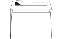 Enveloppen 162 x 229 mm, 80g/m² striplock, 500 stuks